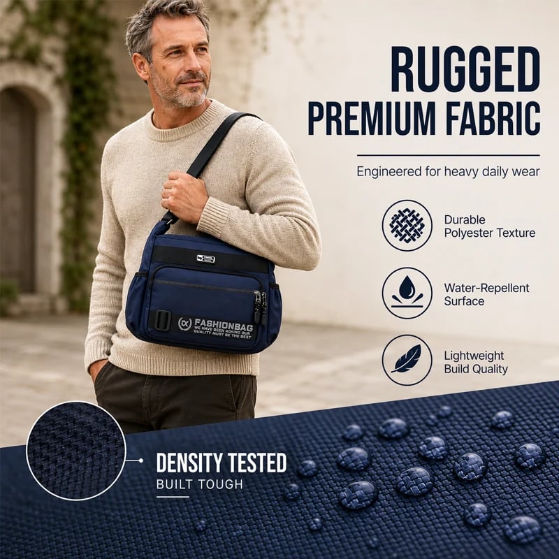 Urban Utility Messenger Bag – Water-Resistant & Multi-Compartment Design