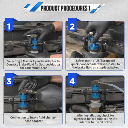 ⚡Special Discount | Adjustable Brake Bleeding Adapter with 4 Quick Couplers for Brake Fluid Changer