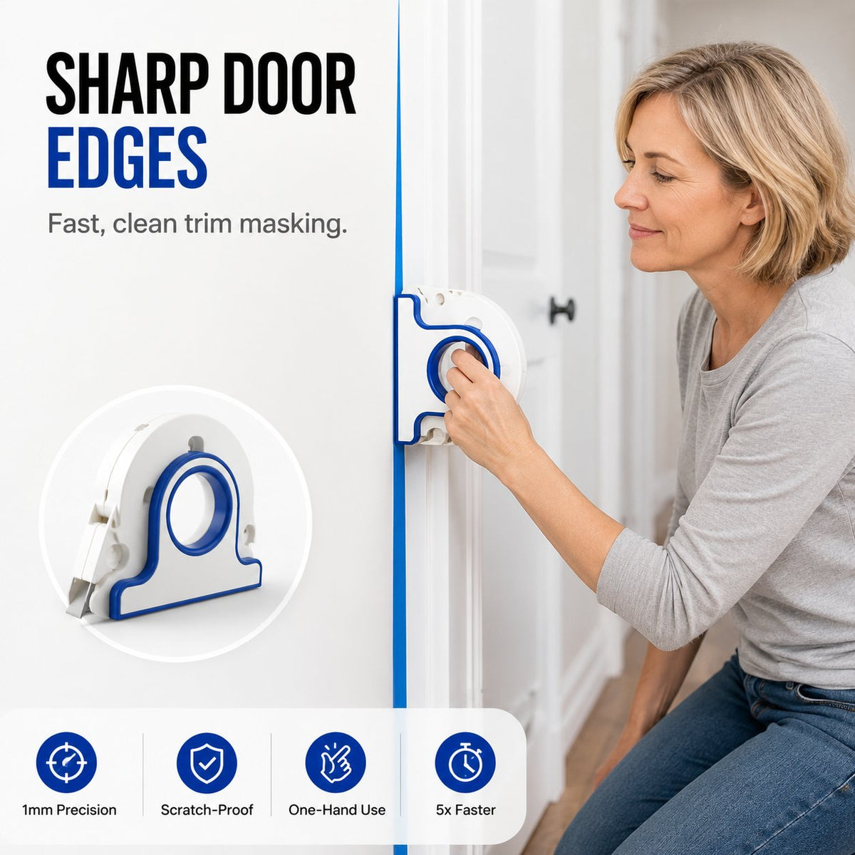 📍High-efficiency Painter Masking Tape Applicator
