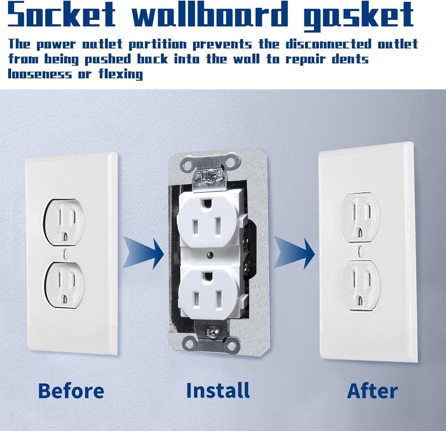 Wall Plate Spacers for Outlets-Metal Flush Fit Device Leveling Plates,