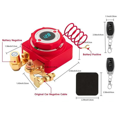 🔥HOT SALE 49% OFF🚗12V/24V Remote Battery Disconnect Switch – 240A Heavy-Duty Kill Switch with LED Voltage Display for Car, Truck & RV✨