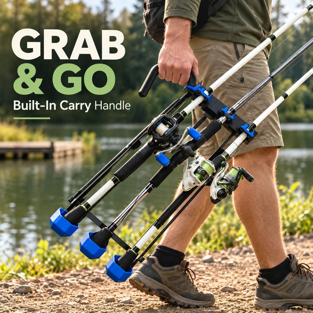 🎣 Modular Adjustable Fishing Rod Holder | Stand & Wall Rack