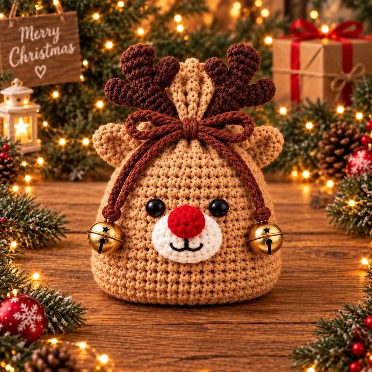 Christmas Crochet Character Gift Pouch – 12 Festive Designs