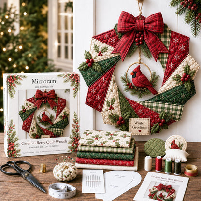 🎄Beginner-Friendly Christmas Fabric Wreath DIY Kit