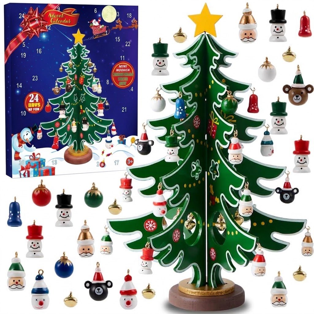 ⏳ Last Day 49% OFF – 🎄24-Day Christmas Tree Advent Calendar | 24 Unique Hanging Ornaments for Daily Surprises, Tree Decorating & Holiday Countdown Fun ✨