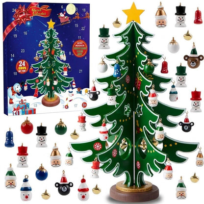 ⏳ Last Day 49% OFF – 🎄24-Day Christmas Tree Advent Calendar | 24 Unique Hanging Ornaments for Daily Surprises, Tree Decorating & Holiday Countdown Fun ✨