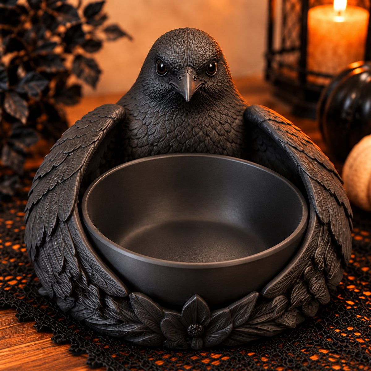 🔥LAST DAY 50% OFF - Sitting Bat Catchall Bowl 🦇 | Gothic Black Bat Trinket Dish, Whimsical Home Decor for Jewelry, Keys & Halloween Display
