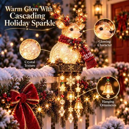 🎄 Christmas Porch Railing Lights – 4 Festive Character Designs