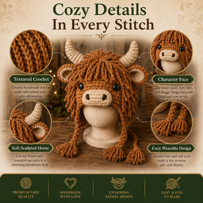 🔥 LAST DAY 49% OFF – 🐾✨ Animal Hood Hat DIY Crochet Kit | Premium Soft Yarn Materials with Step-by-Step Guide DIY Handmade Wearable Animal Character Hood 🧶🎭✨