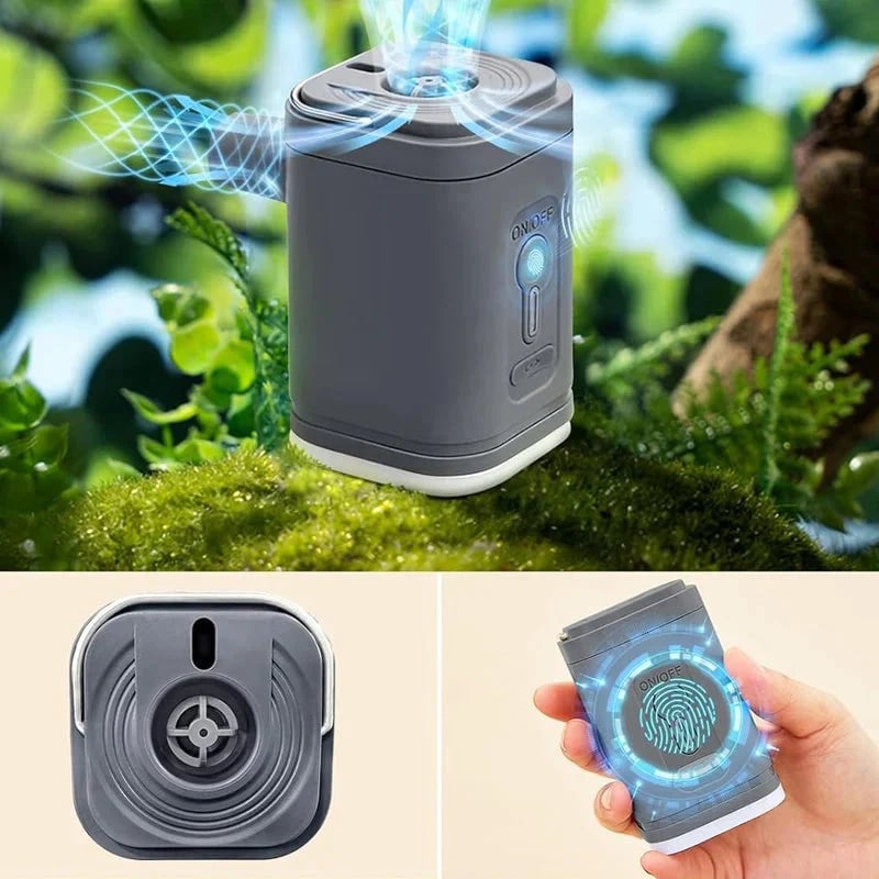 🏕️ Rechargeable Camping Air Pump – LED Light, Fast Inflation, Compact – Cash on Delivery 🔋