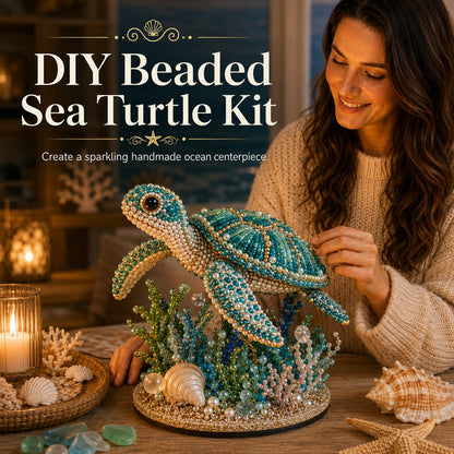 🔥 LAST DAY 49% OFF – 🌊 Ocean Sparkle Animal Craft Kit | Create a Dimensional Underwater Centerpiece with Colorful Beads, Pearls & Coastal Details 🐚✨
