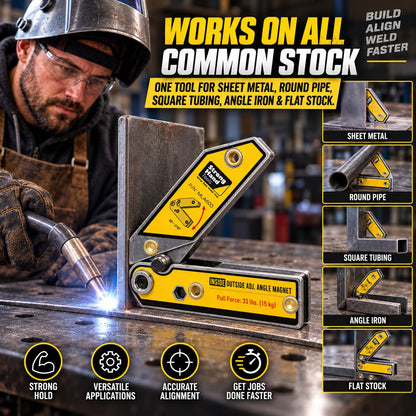 Dual Magnet Welding Angle Holder | Adjustable 30–270 Degree Fixture