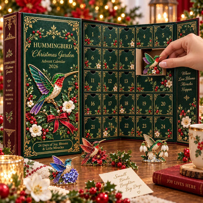 Hummingbird Christmas Garden Advent Calendar 2026 – 24 Nature Miniatures