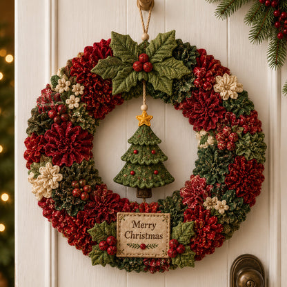 🔥49% Off Last Day🎄 3D Fabric Poke Wreath DIY Kit