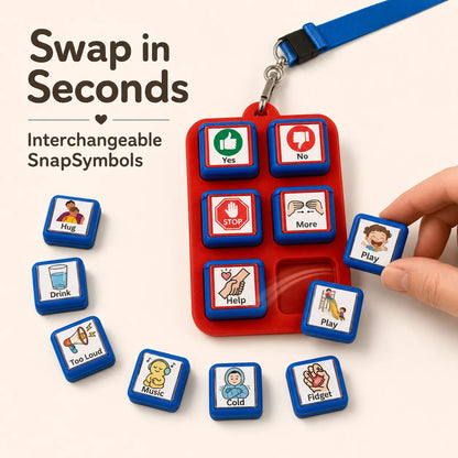 Communication Clicker | Interchangeable Assistive Tool for Special Education & Autism