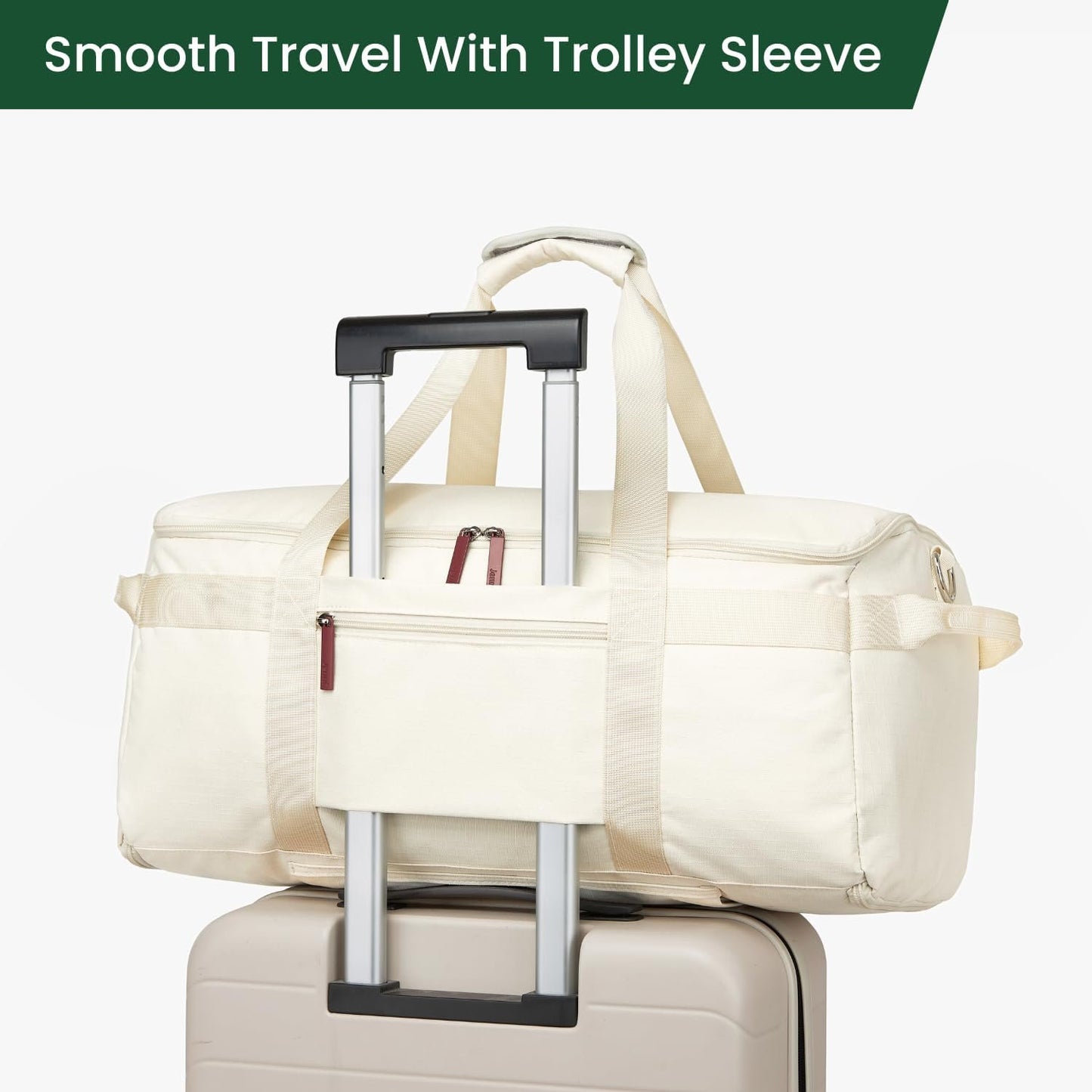 Convertible 60L Garment Weekender Bag with Shoe Compartment