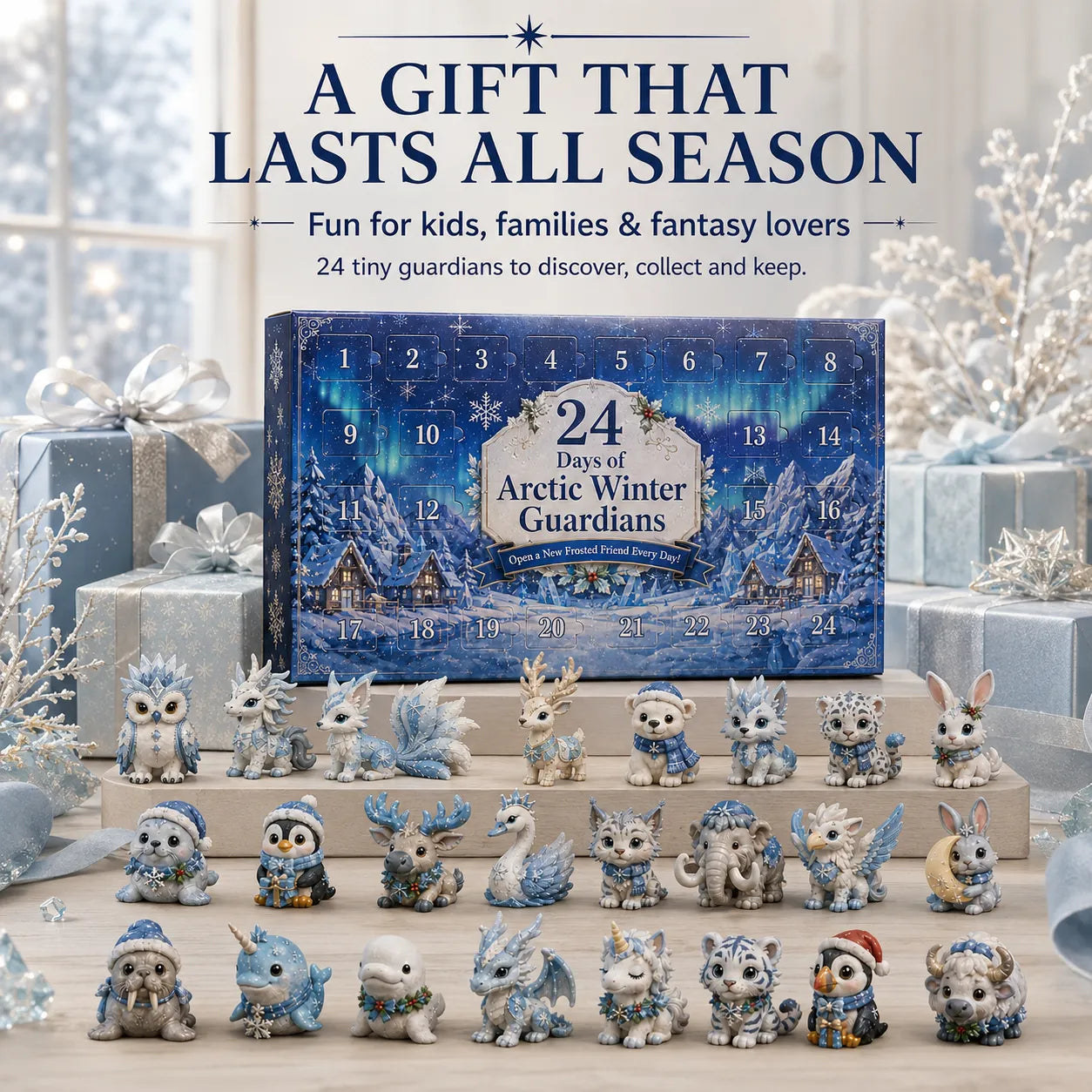 ⏳ Last Day 49% OFF – ✨ 24-Day Fantasy Guardian Advent Calendar Collection | 24 Unique Mini Collectible Characters with 4 Magical Themes for Daily Surprises & Display 🌲🌊