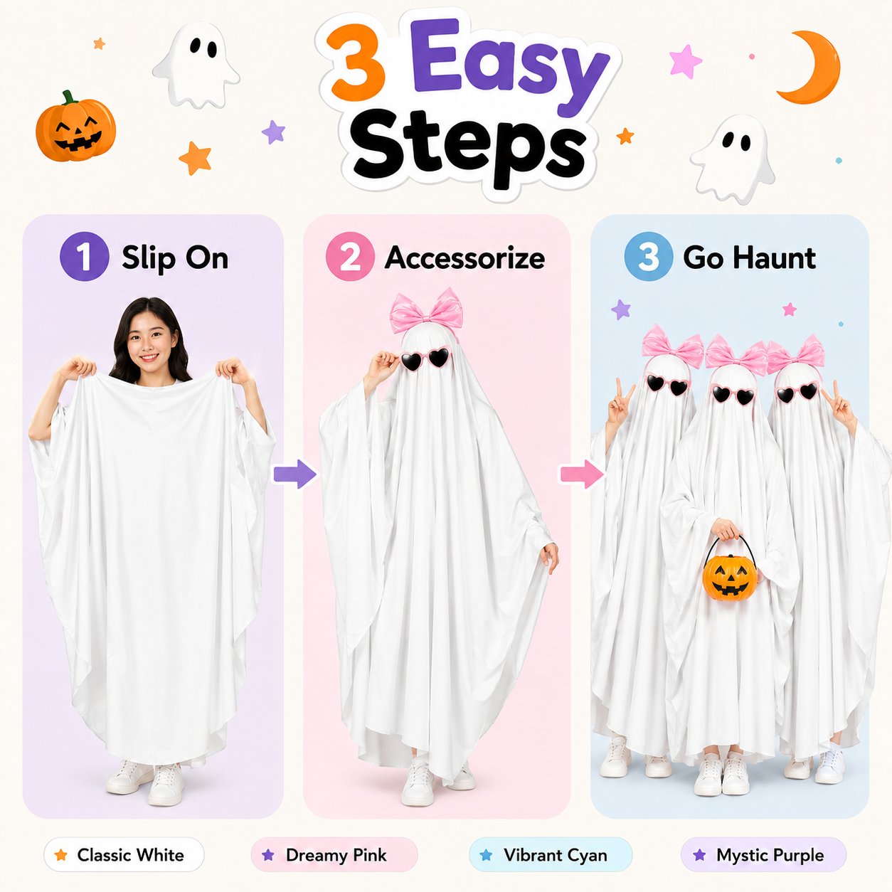 👻 The Viral Sheet Ghost Costume Set: Zero Effort, Maximum Spooky Vibe. ✨