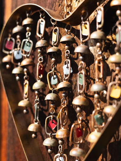 💖 Heart Wind Chime – Handcrafted Metal Garden Ornament