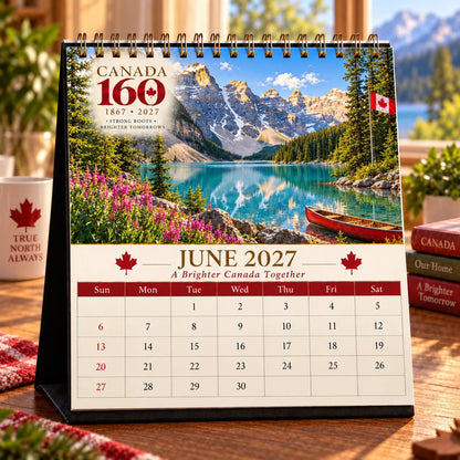 🍁Canada 160th Anniversary 2027 Desktop Calendar — A Year Across the True North📅