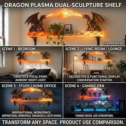 🐉 Dragon Duel Plasma Beam Wall Shelf Light
