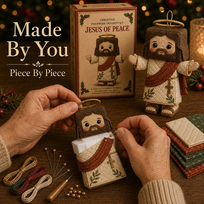 ⏳ Last Day 49% OFF – ✝️ Beginner-Friendly DIY Christian Block Figure Patchwork Ornament Kit Collection | Complete Kit with Pre-Cut Fabrics, Padded Ornament Form & Step-by-Step Guide Included 💕