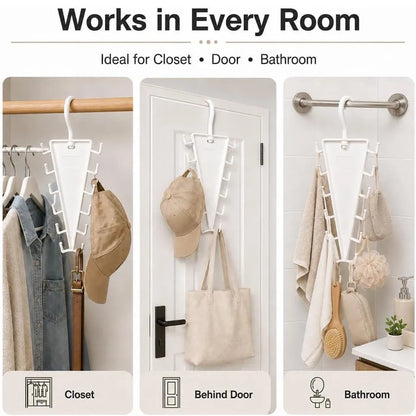 V Shaped Double-Sided Closet Organizer Hanger