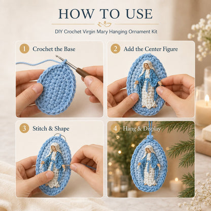 🙏 Limited-Time 50% OFF – DIY Crochet Virgin Mary Hanging Ornament Kit