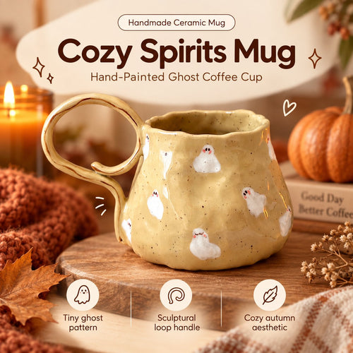 👻 Cozy Spirits Handmade Ceramic Mug