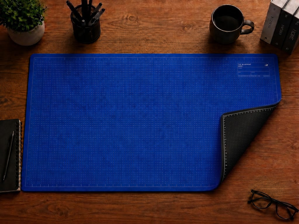 🤩The Blueprint Deskmat Includes the Blueprint Marker💻✏️ A Double-Sided Deskmat to Draw, Erase & Redraw As Needed. 🎁Buy 2 Sets Free Shipping