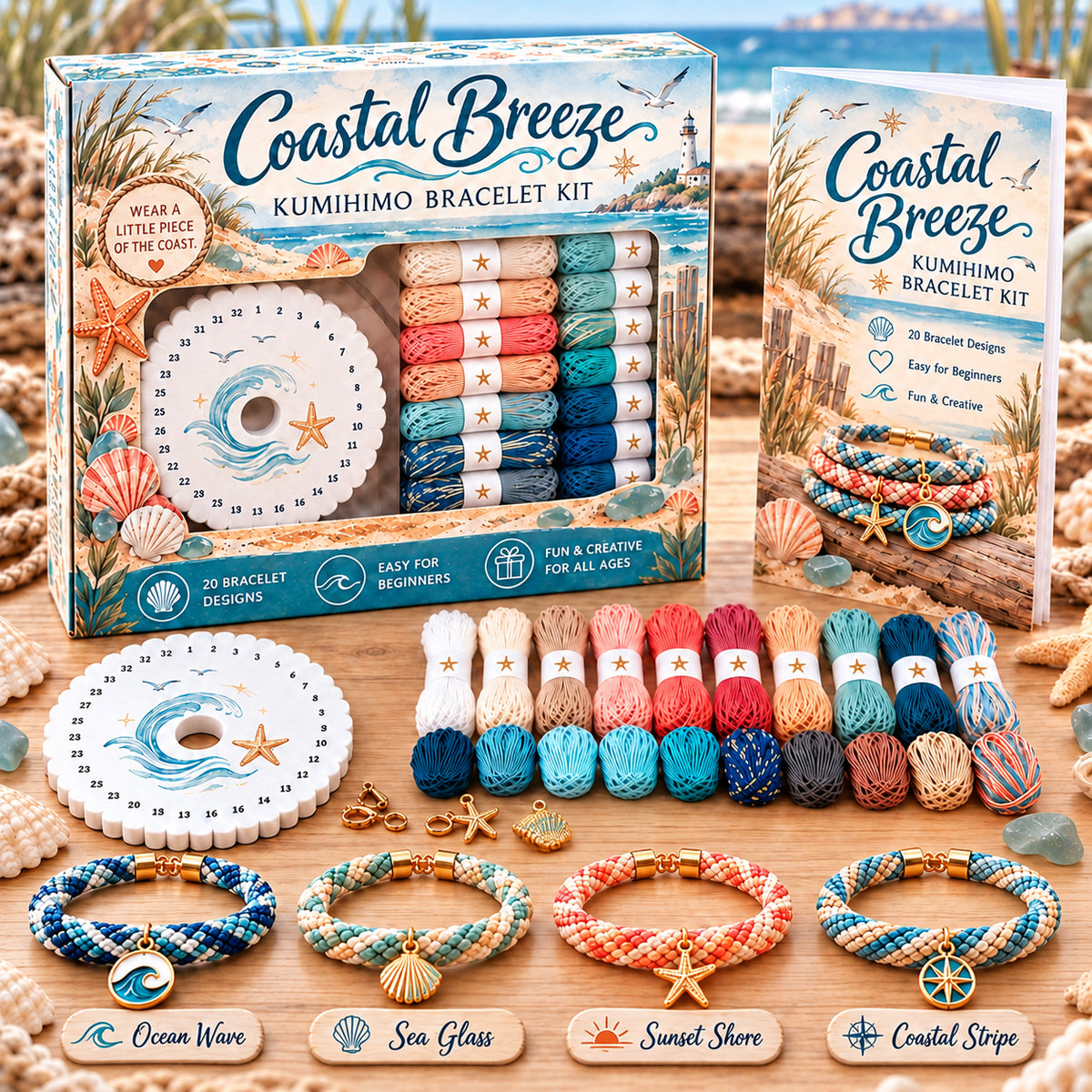 🔥50% Off Last Day - BUY 3 GET 1 FREE🌸Cottage Garden Kumihimo Bracelet Making Kit – DIY Braided Friendship Bracelets & Creative Gift Set