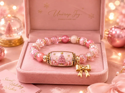 🔥 LAST DAY 49% OFF – 🎄 Candy Glow Christmas Bracelet Collection | 6 Dopamine Holiday Designs with Color-Coordinated Beads & Matching Gold-Tone Charms ✨