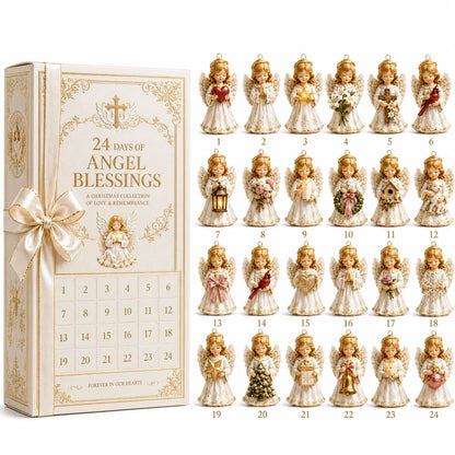⏳ Last Day 49% OFF – 👼 24-Day Angel Christmas Advent Calendar | 24 Unique Faith-Inspired Angel Ornaments with Hanging Loops for Daily Advent Surprises & Tree Display 🎄✨