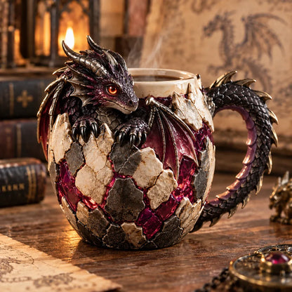 ⏳ Last Day 50% OFF – 🐉 Dragonbound RealmsTM Sculpted Dragon Mug Collection | 6 Fantasy Realm Designs with Raised 3D Dragon Details ☕
