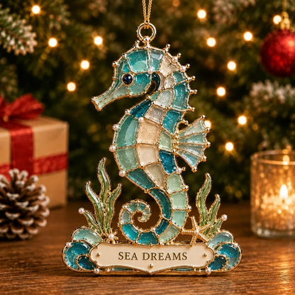 ⏳ Last Day 49% OFF – 🌊 Sea Glass Coastal Christmas Ornament Collection | 8 Ocean-Inspired Designs With Lighthouse, Turtle, Sailboat & More For Beach Lovers, Coastal Homes & Holiday Decor 🎄