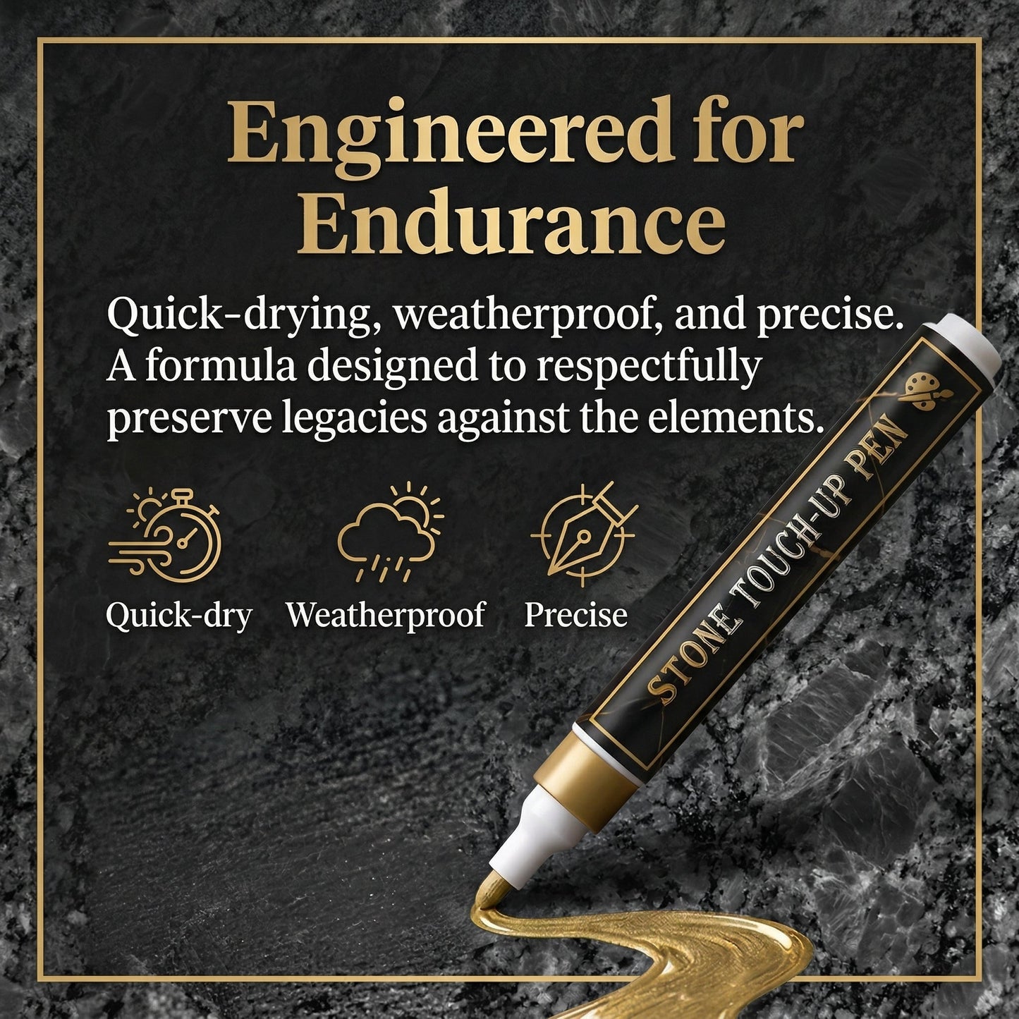 💐Golden Grave Marker Pen, Restore Faded Tombstone Inscriptions（BUY 1 GET 1 FREE！)