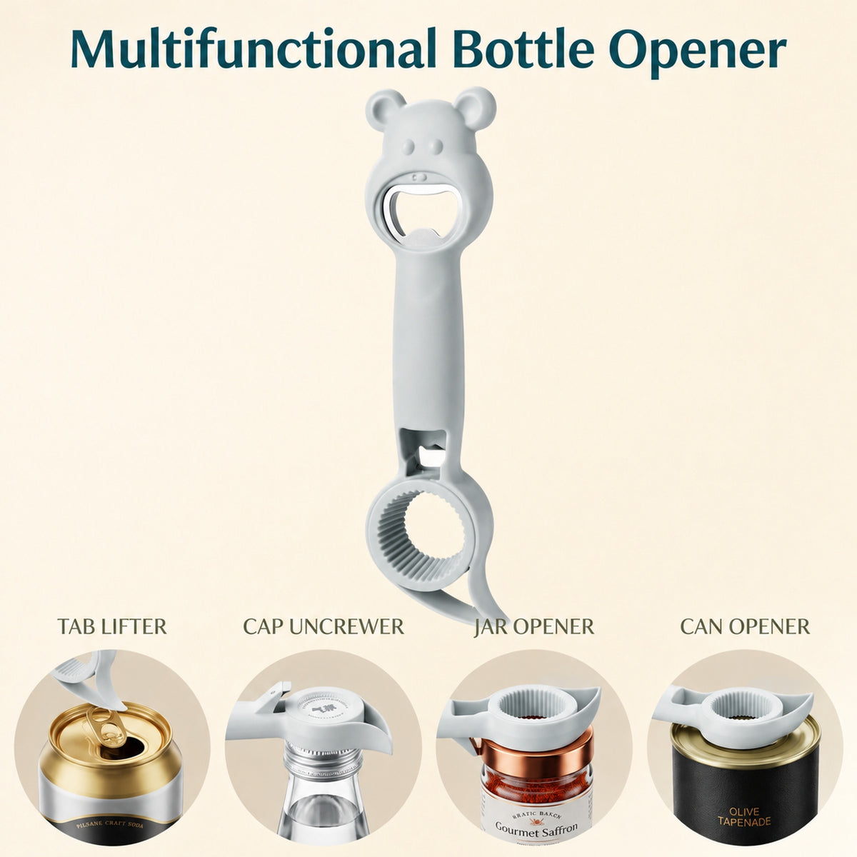 4-in-1 Multifunctional Bottle Opener