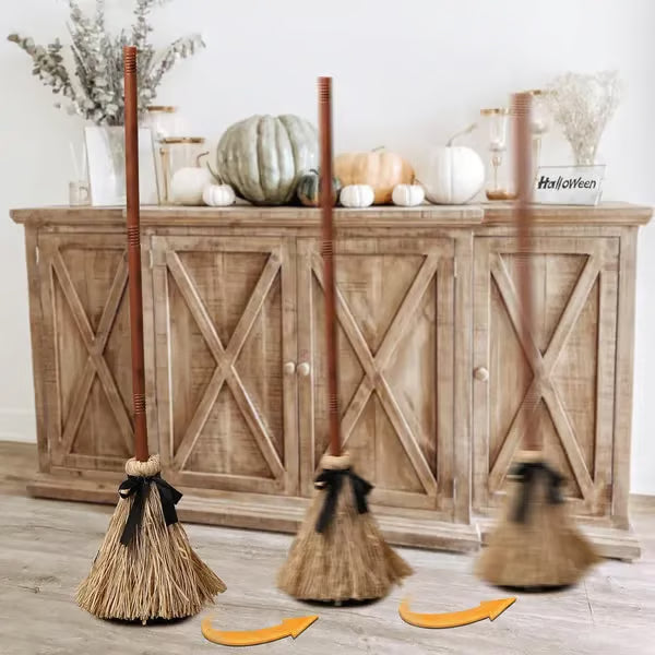 🔥Early Halloween Offer👻 Floating Witch's Broom – Eerie Laughs & Hypnotic Dance at Your Command! 🎃