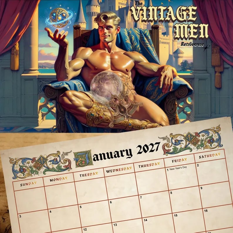 🏰Medieval Fantasy The Illuminated Age 2027 Calendar🔥