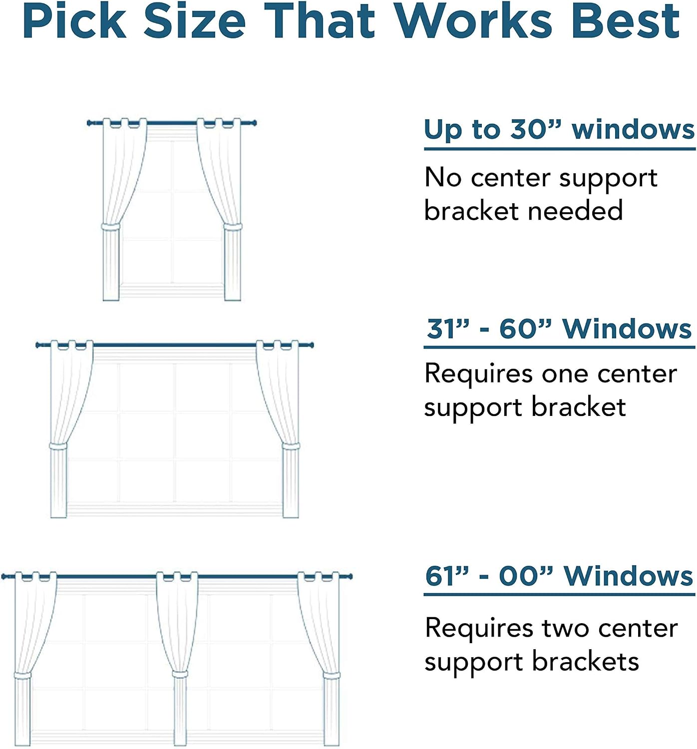 No-Drill Curtain Rod Brackets