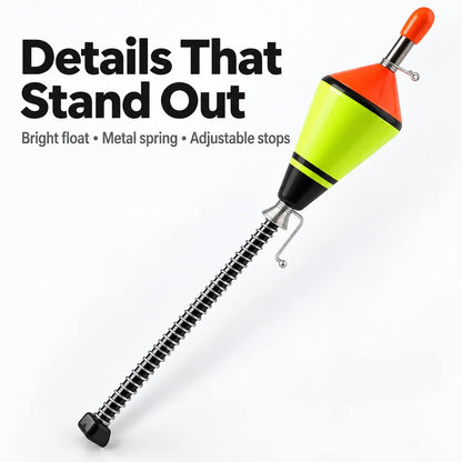 Spring-Loaded Fishing Float with Adjustable Sensitivity