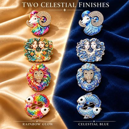 Luxury Zodiac Enamel Brooch – Turn a Simple Blazer into a Statement ✨