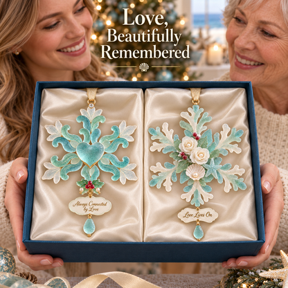 Coastal-style snowflake Christmas ornament