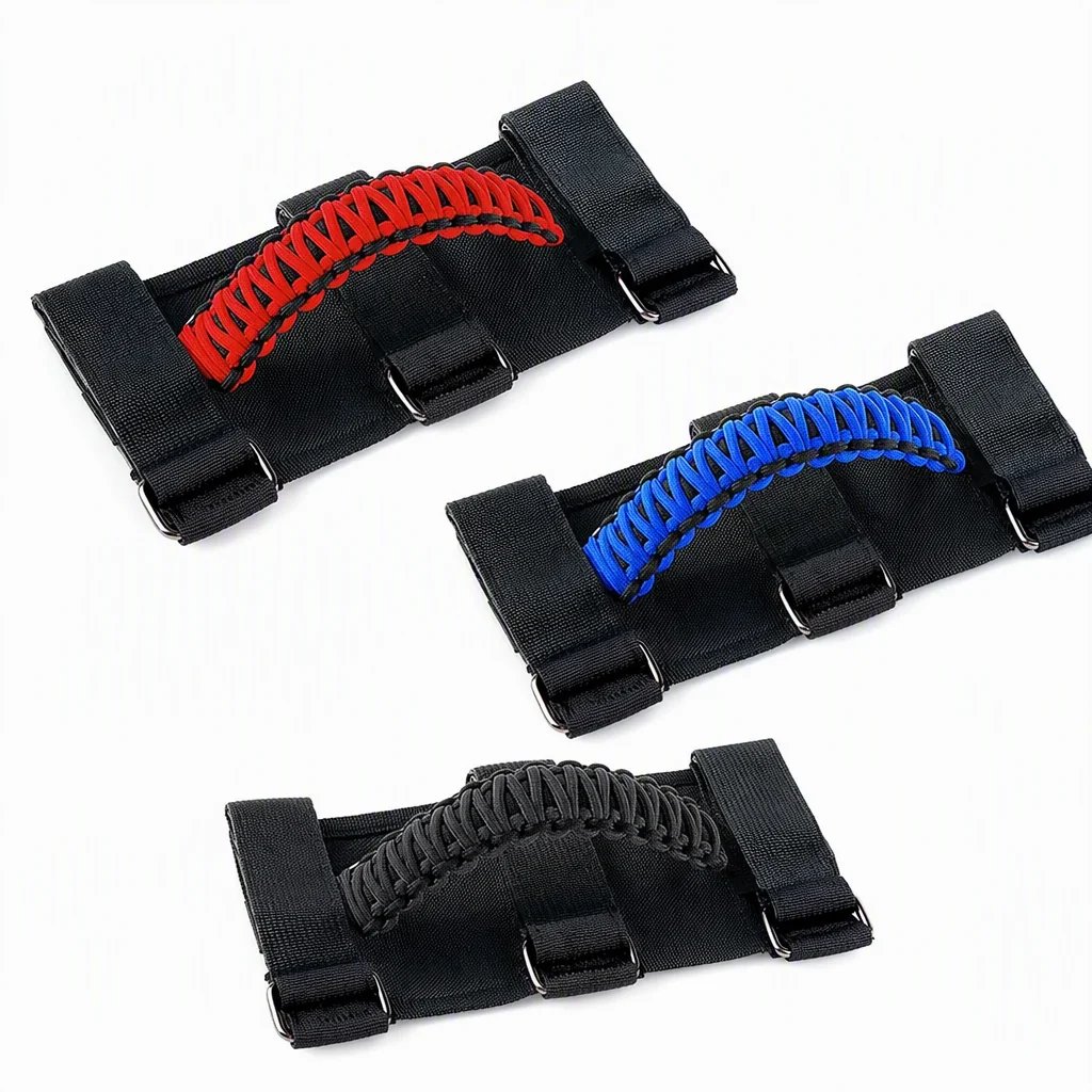 🚙 LIMITED-TIME 50% OFF! 🤝 Non-Slip Paracord Braided Roof Grab Handle – For SUV & Off-Road Vehicles ✨