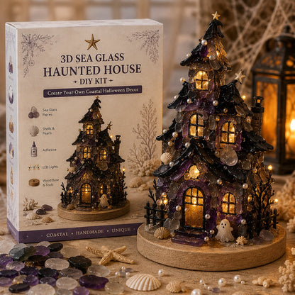 ⏳ Last Day 49% OFF – 🎃 Beginner-Friendly DIY Lighted Sea Glass Halloween Character Kit Collection | Complete Kit with Sea Glass Pieces, LED Lights & Step-by-Step Guide Included 💕