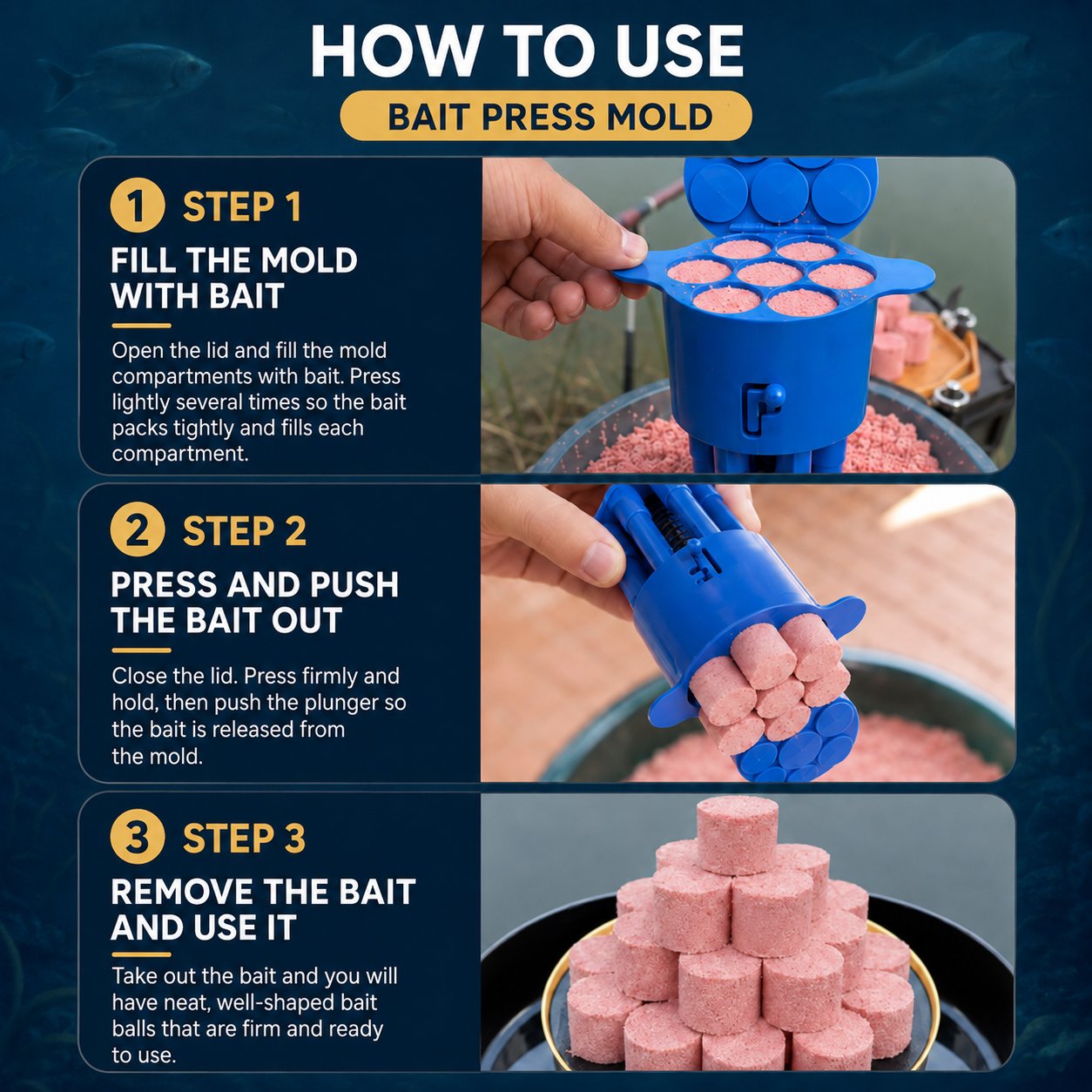 7-in-1 Fishing Bait Press Mold 🎣