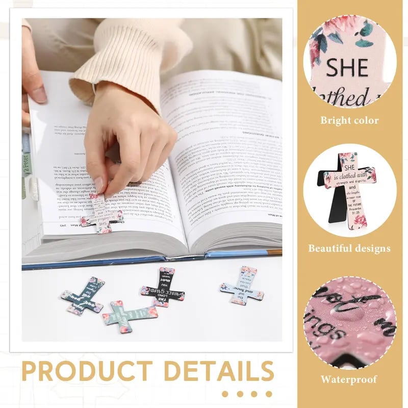 📖 Magnetic Cross Bookmarks ❤️ A Little Reminder of Faith, Every Time You Open Your Bible ✝️