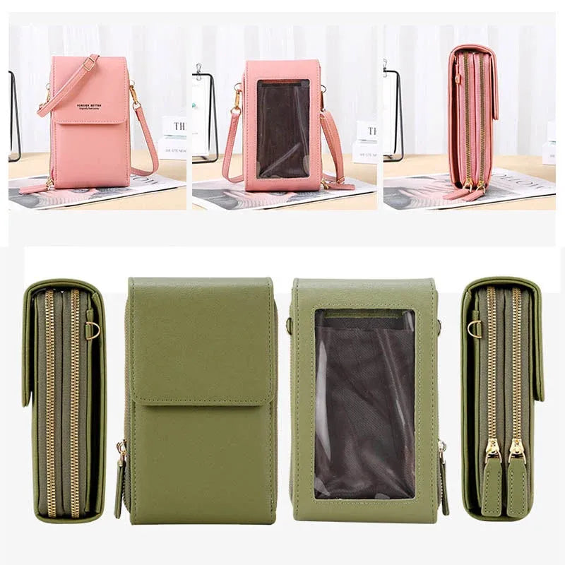 ⏳Only $13.99 Last Day Promotion - ✨RFID Anti-Theft Phone Crossbody – Touchscreen & Multi-Compartment Design📱