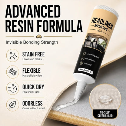 🚗 Waterproof Car Headliner Repair Glue, High Strength Adhesive for Sagging Car Ceiling & Interior