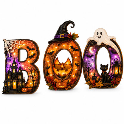 🎃 Lighted BOO Halloween Wall Decor